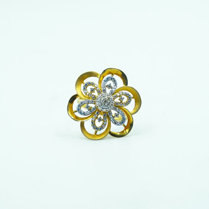 "gold ring with dazzling diamonds, the perfect symbol of grace and timeless style."